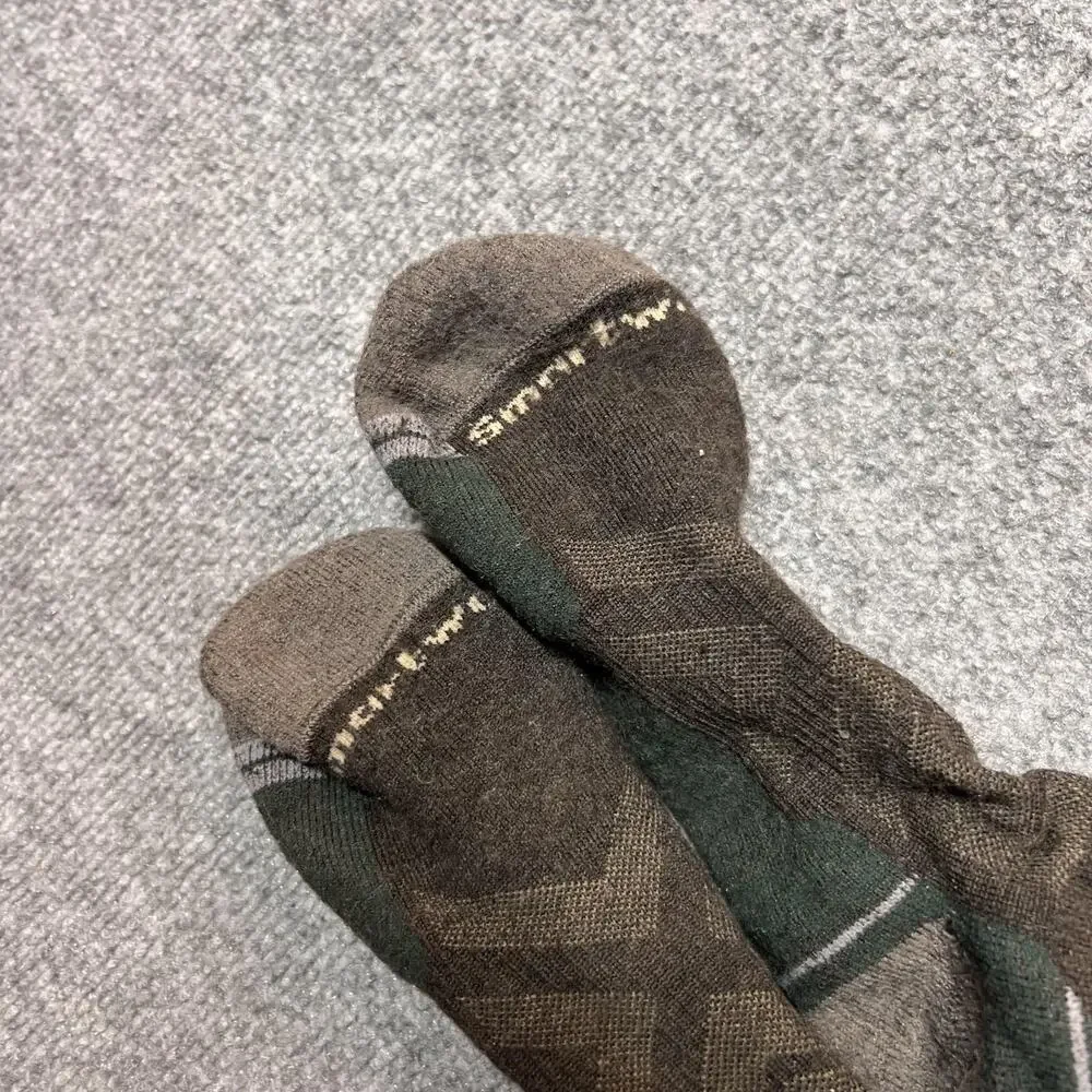 Smartwool Socks Mens Large Brown Hike Mid Calf Wool Hiking Outdoor Warm